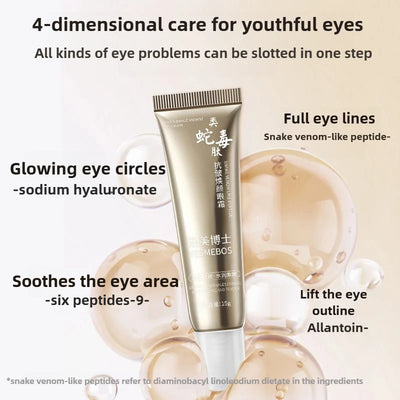 Anti-wrinkle and rejuvenating eye cream, moisturizing, nourishing, improving dullness, firming and removing eye bags