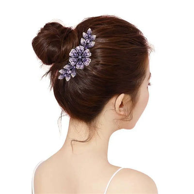 Women Hair Comb Rhinestone Crystal Hair Clips Hairpins Lady Bride Wedding Party Headdress Headwear Elegant Hair Accessories