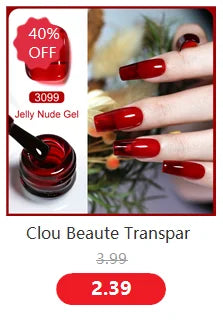 Clou Beaute Nail Gel Polish Kit 15ml Soak Off UVLED Nails Varnish Semi Permanent Nail Art Gels Lacquer Top Base Coat Gel Lacquer