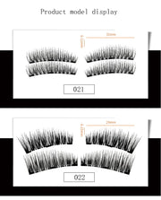Three Magnet False Eyelashes Handmade Naturally Realistic Quick Paste Reuse 3D Magnetic False Eyelashes