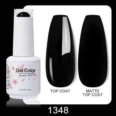 Clou Beaute Nail Gel Polish Kit 15ml Soak Off UVLED Nails Varnish Semi Permanent Nail Art Gels Lacquer Top Base Coat Gel Lacquer