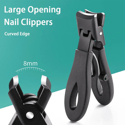 Portable Ultra Sharp Nail Clippers Stainless Steel Wide Jaw Opening Anti Splash Toe Fingernail Trimmers For Woman Man