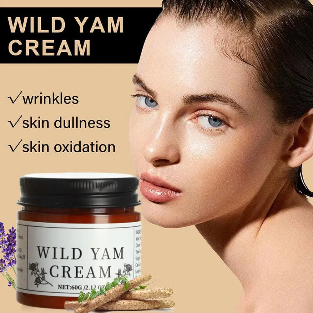 Wild Yam Cream Organic Moisturizes Whitening Cream Face Skincare Products Natural White Bright Cream Night Smooth