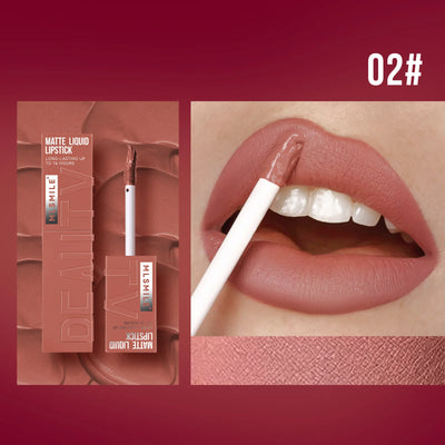 Matte Ink Liquid Lipstick Long Lasting Velvet Nude Lip Gloss Non-stick Cup Waterproof Lips Tint Waterproof Make Up