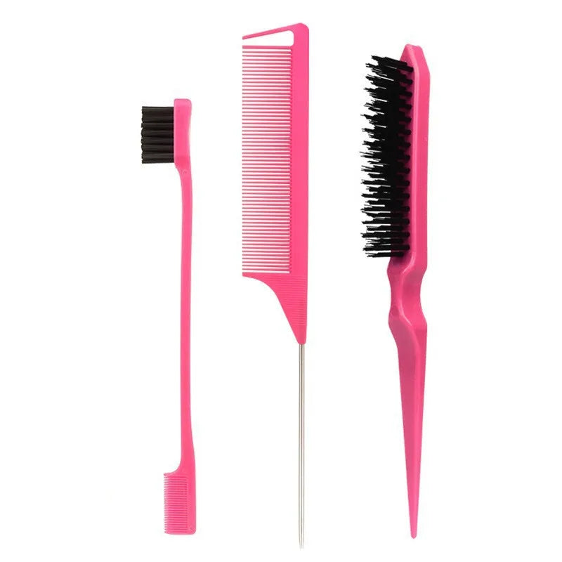 3pcs/set Double Sided Hair Edge Brush Set Hair Styling Comb Control Brush Accessories Hairline Brush Comb Styling Partition Comb