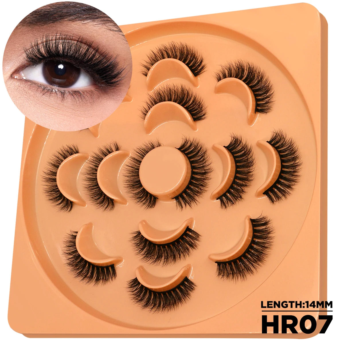 GROINNEYA 3D Fluffy False Eyelashes Look Soft Cat Eye Eyelashes Cosmetics Thick Curled Mink Eyelashes lashes Extension  Makeup