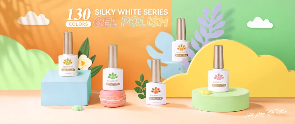 BORN PRETTY 15ML Milky Pink Rubber Base Gel Camouflage Color Coat Jelly White Nude Soak Off Nails Gels Varnish Self-leveling Gel