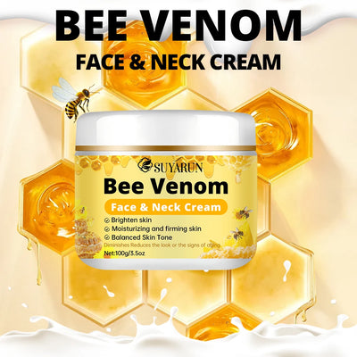 SUYARUN Premium Bee Venom Anti-Aging Face & Neck Cream - Firming Wrinkle Reduction, Deep Hydration Organic Formula.
