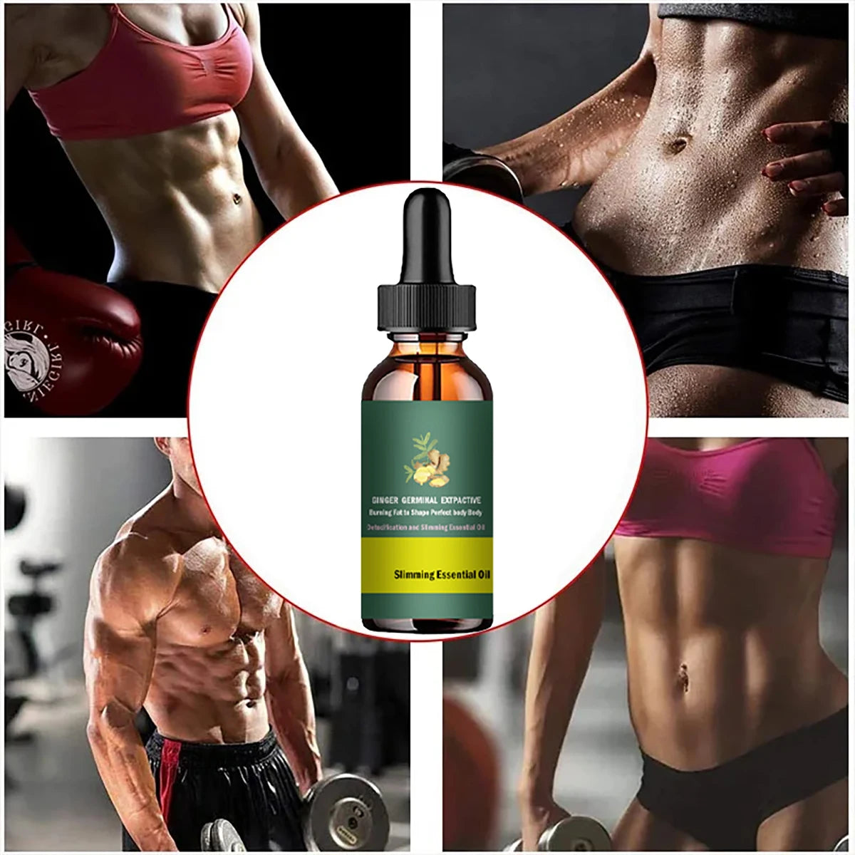 5ML/15ML/30ML/50ML Essential Oils Slimming Oil Ginger Essential Oil Weight Loss Fat Burning Oil Waist Leg Belly Massage