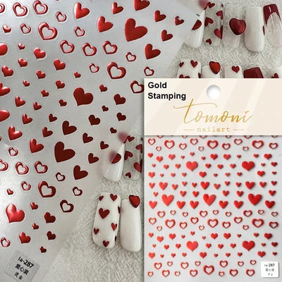 Cat's Eye 5D Gradient European Love Heart Gem Wing Crystal Geometric Colorful Self Adhesive Nail Art Stickers Manicure Decals