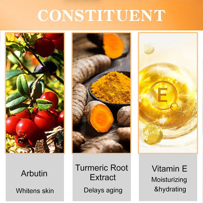 100ML Whitening Cream Turmeric Body Lotion After-Sun Repair Moisturizing Smoothing Skin Lightening Cream for Dark Skin