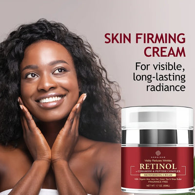 Retinol Skin Firming Face Cream with Organic Aloe Vera Gel Green Tea and Shea Butter