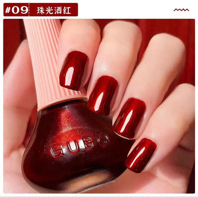 45 Colors Nail Polish Oil-based Nails Polish No-bake Quick Dry Non-tear Small Glitter Nail Gel Transparent Red Nail Art