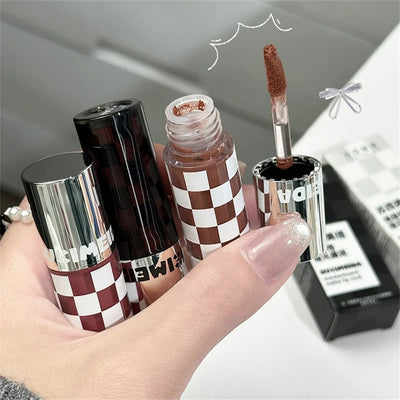 6 Color Punk Dark Red Lip Gloss Matte Lipstick Lasting Waterproof Smoky Dark Nude Purple Durable Natural Lip Tint Korea Makeup