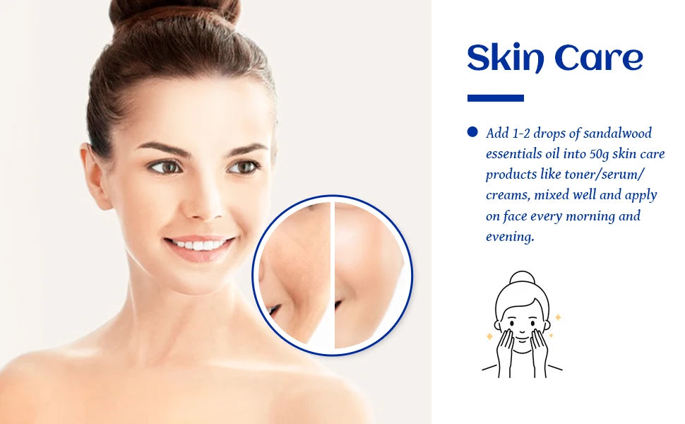 HIQILI 100ML Pure Sandalwood Essential Oil Lavender Jasmine Eucalyptus Peppermint Ylang Ylang Frankincense (Choose Scent)