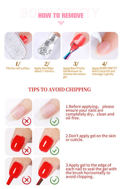 BORN PRETTY 15ml Nude White Non Stick Hand Solid Extension Nail Gel Polish Carving Flower Nail Art Building Constructed UV Gel