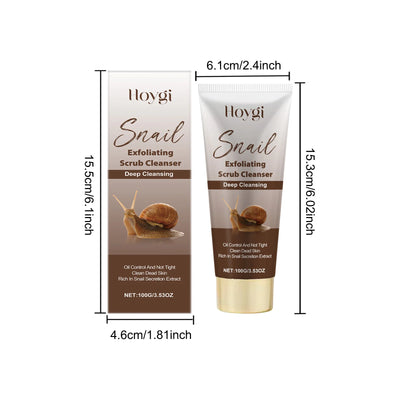 Snail Exfoliating Scrub Cleanser Contains Snail Mucin Gentle Cleansing Skin Brighten Effectively Remove Makeup Nourish Face Wash
