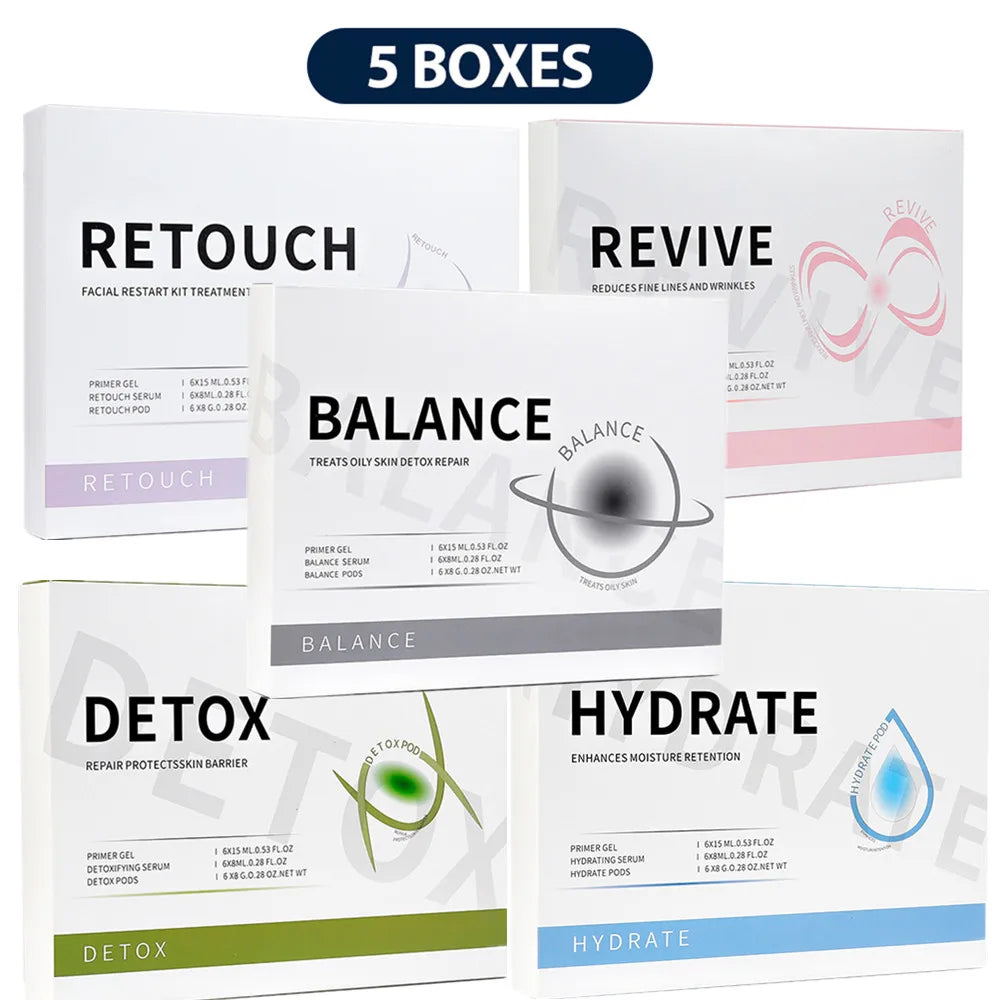 foreverlily 5 pcs CO2 Pods Kit co2 Capsule For Aqua Facial Machine CO2 Gels Bubble Pen Cleaning Facial Beauty Machine Skin Care