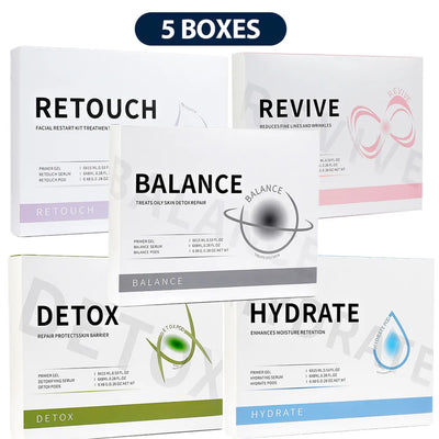 Foreverlily 5 pcs CO2 Pods Set For CO2 Bubble Pen Aqua Face Cleaning CO2 Capsule Gels Facial SPA Beauty Restart Kit Skin Care