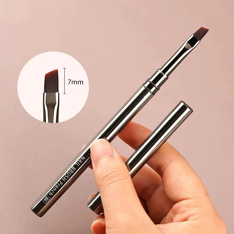 BORN PRETTY Nail Liner Brush DIY Drawing Painting Flower Line Stripes Pen Metal Handle UV Gel Nail Art Brushes Manicure Tool