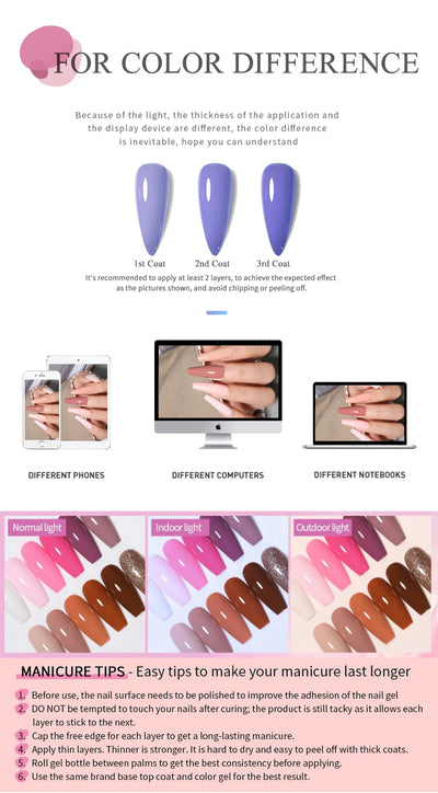 UR SUGAR 7ml Nude Pink Color Nail Gel Polish Semi Permanent Soak Off UV DIY Nail Art Gel Long Lasting Design Manicure Supplies