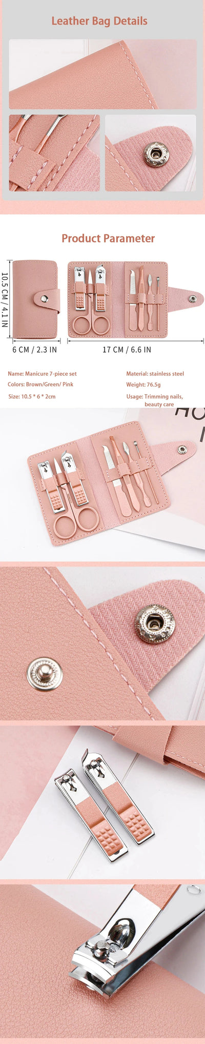 7-piece Nail Clipper Set Complete Set Of Household Nail Clippers Manicure And Beauty Tools Portable Nail Clipper Set