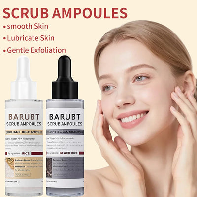 Essence Toner White Rice+black Rice Ampoule Skin Softening Essence Exfoliate Face Scrub Dead Skin Fade Essence Brighten Body