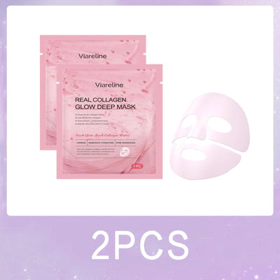 Collagen Hydrating Face Mask Pore Minimizing Anti Wrinkle Lift Firm Elasticity Enhancing Brightening Hyaluronic Acid Sheet Masks