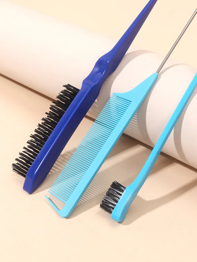 3pcs/set Double Sided Hair Edge Brush Set Hair Styling Comb Control Brush Accessories Hairline Brush Comb Styling Partition Comb