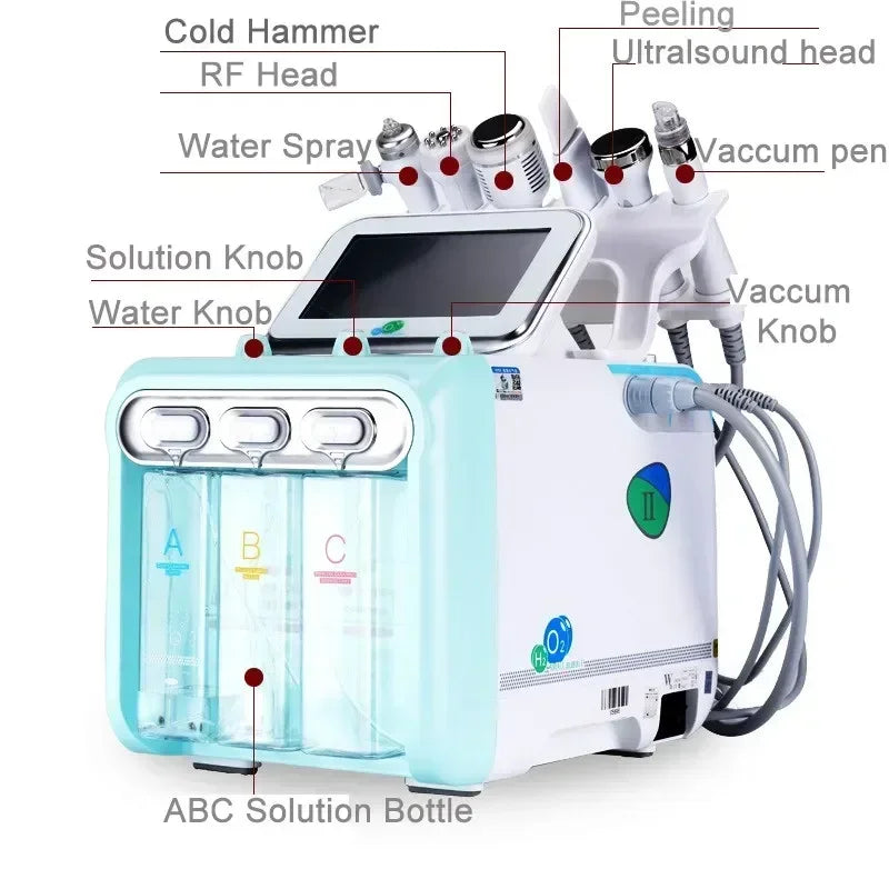 New Arrival! 7 In 1 H2O2 Water Oxygen Jet Peel Hydro Beauty Skin Cleansing Hydrofacial Machine Facial Machine Water Aqua Peeling