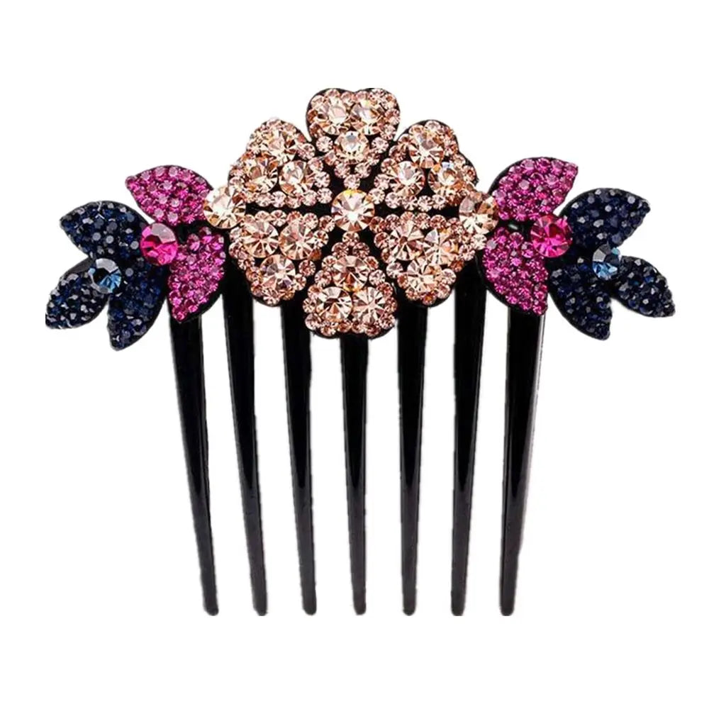 Women Hair Comb Rhinestone Crystal Hair Clips Hairpins Lady Bride Wedding Party Headdress Headwear Elegant Hair Accessories