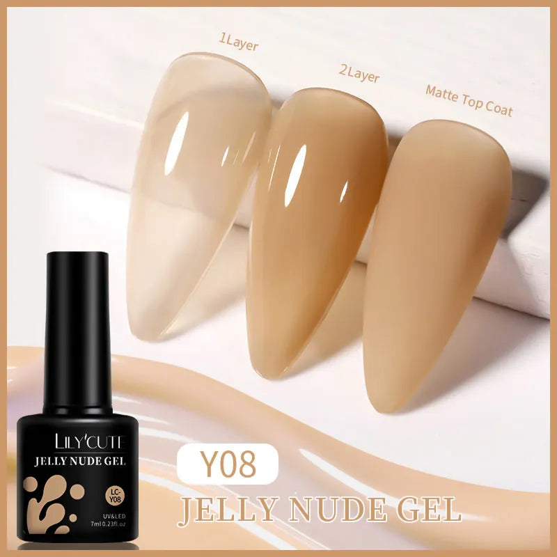 Lilycute Auroras Effect Gel Nail Polish Top Coat Summer Purple Spar Glitter Laser Semi Permanent Soak Off Nail Art Gel Varnish