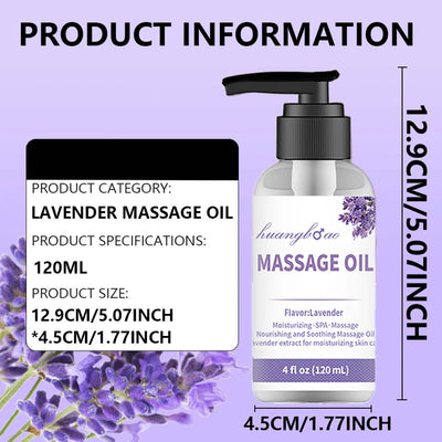 Lavender Massage Oil for Calming, Soothing and Relaxing Muscles Massage Oil for Massage Ideal Body Oil for Skin Moisturizing