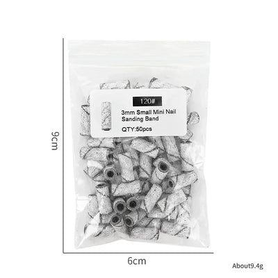 3.1mm Mini Nail Sanding Bands Mandrel For Manicure Sandpaper Ring Holder Stainless Steel Nail Drill Accessories Nail Art Tools