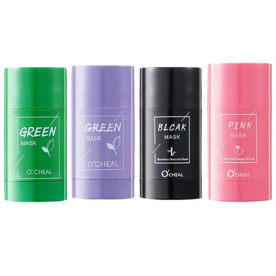 Green Tea Stick Facial Mask Deep Cleaning Mud Cream Replenish Water Moisturize Control Oil Shrink Pores Remove Blackheads