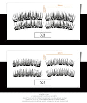 Three Magnet False Eyelashes Handmade Naturally Realistic Quick Paste Reuse 3D Magnetic False Eyelashes