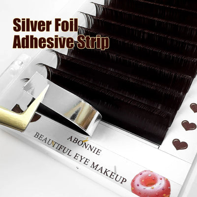 Abonnie Chocolate Dark Brown Individual Eyelash Extension 8-15mm Brown Color False Lashes Mink Eyelash Extension