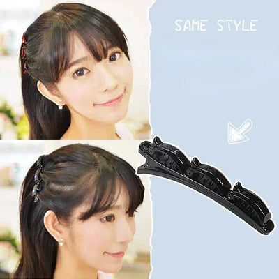 Double Layer Braided Hairpin Broken Hair Fixed Clip Women Girls Korean Fashion Hairpin Headband Hairpin Lazy Styling Accessories