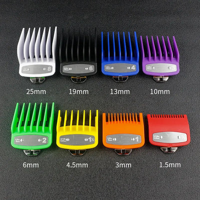 8pcs/set Professional Barber Hair Clipper Guide Combs For Wahl Trimmer Attachment Hair Cutting Limited Comb Salon Haircut Tools