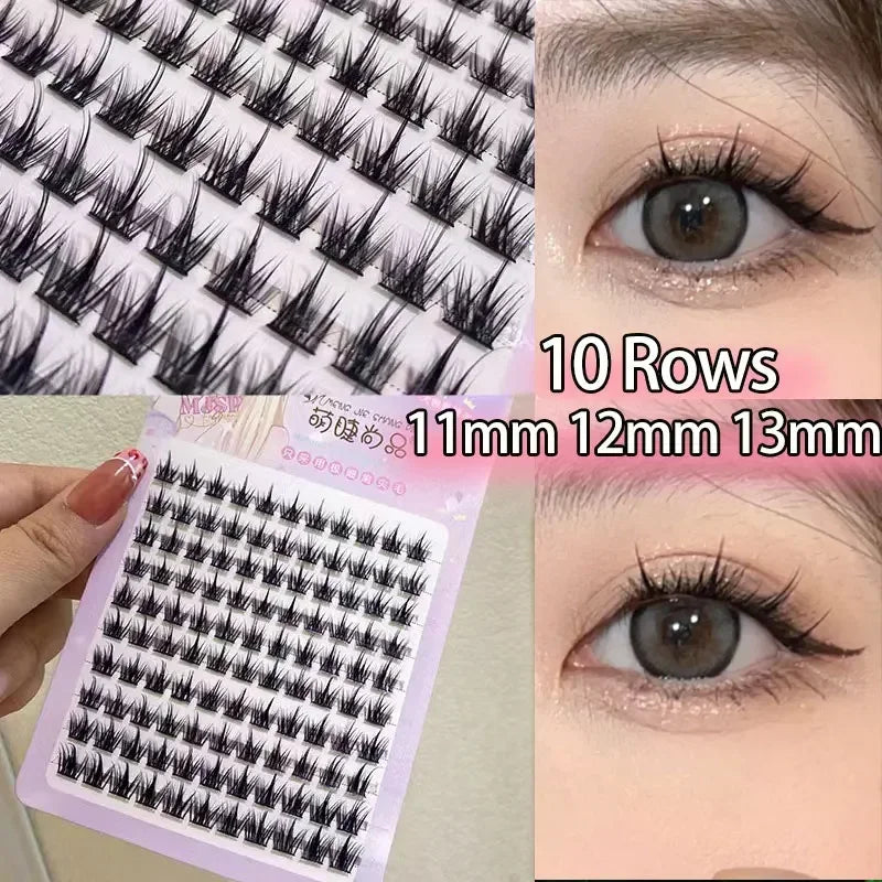 Individual Eyelashes DIY Eyelash Clusters Natural Fake Eyelashes Lash Clusters Manga Lashes Newbie Daily Eyelashes Makeup