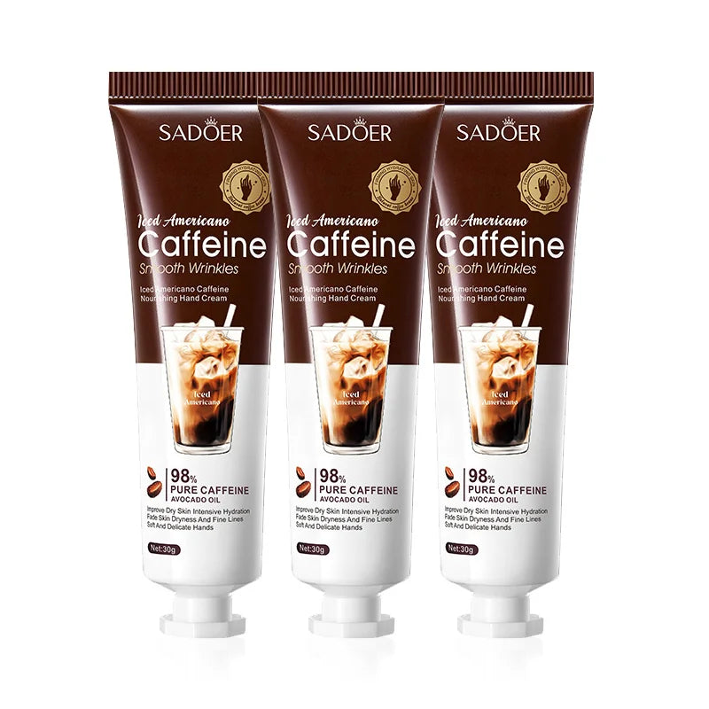 SADOER Caffeine Hand Cream Moisturizing Anti Wrinkles Nourishing Whitening Hydrating Hands Creams Skin Care Products