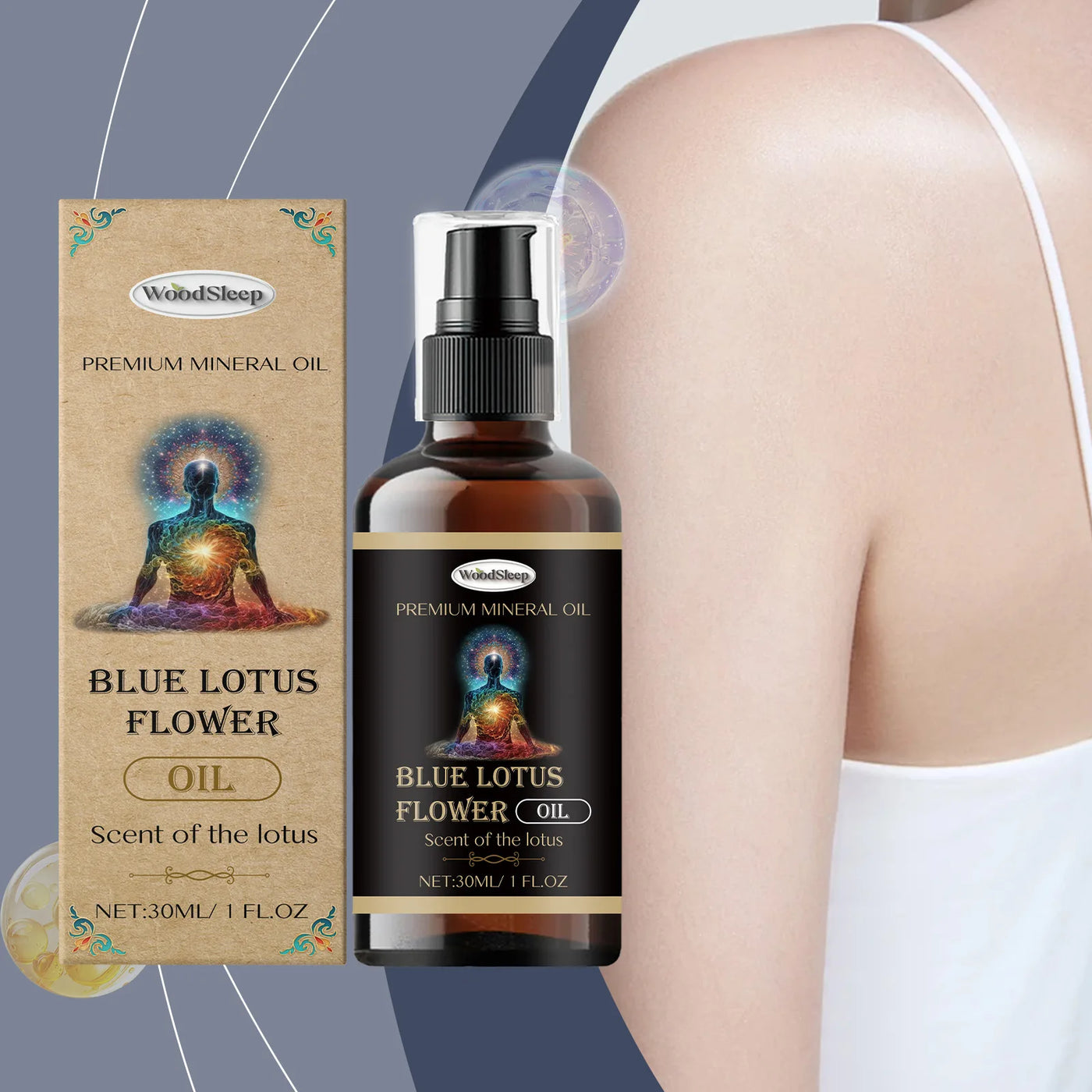 Blue Lotus Essential Oil Pure Organic Aromatherapy Diffusers Humidifiers Hair Nails Body Care Refresh Relax Moisture Plant Oil