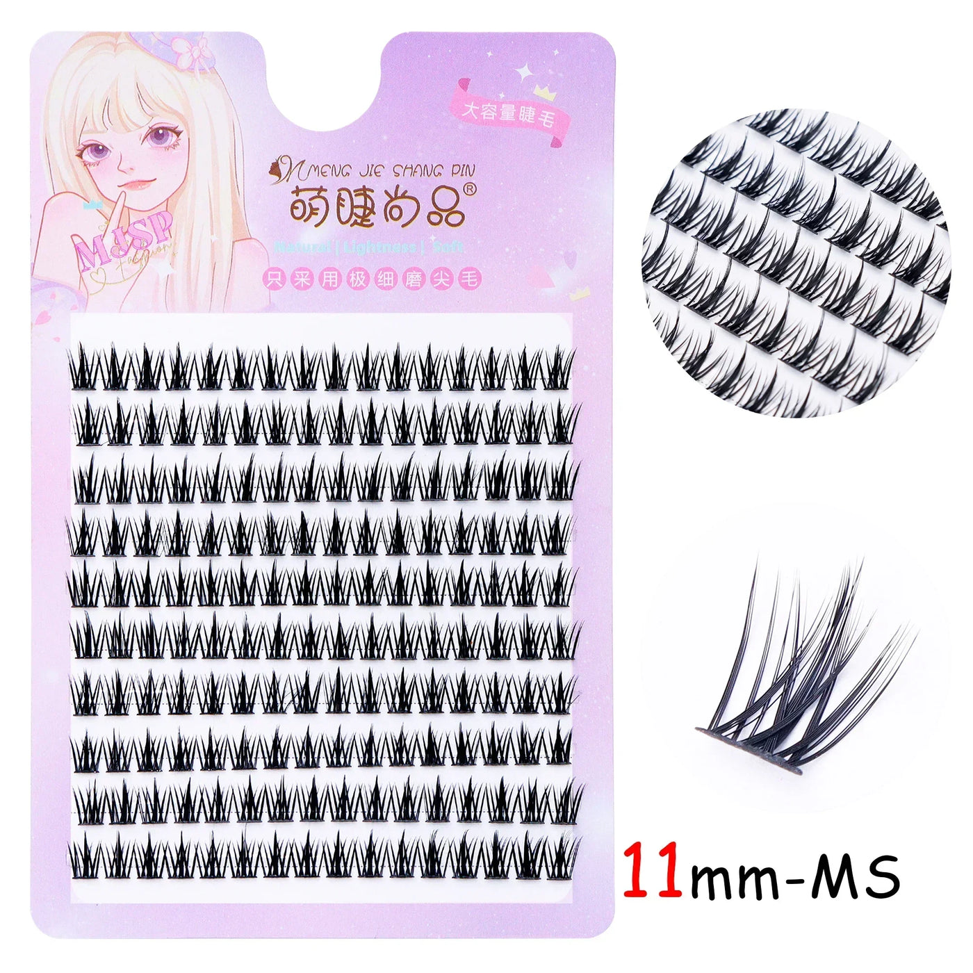 Individual Eyelashes DIY Eyelash Clusters Natural Fake Eyelashes Lash Clusters Manga Lashes Newbie Daily Eyelashes Makeup