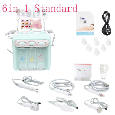 AOKO  hydrogen  6in1  Water Oxygen Jet Hydro Diamond Dermabrasion Machine Facial Microdermabrasion Device for Face Clean