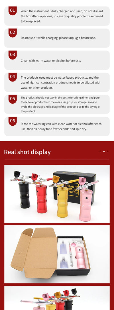 Professional Disinfectant Fogger Machine Airbrush Nail With Compressor For Nails Cake Tattoo Makeup Paint Air Spray Gun Oxygen I