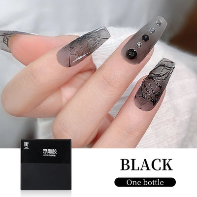 5ml Painted Embossed Gel Nail Polish 3D Black White Nail Art Plaster Gypsum Drawing Painting Carving Gel Salon DIY Manicure Tool