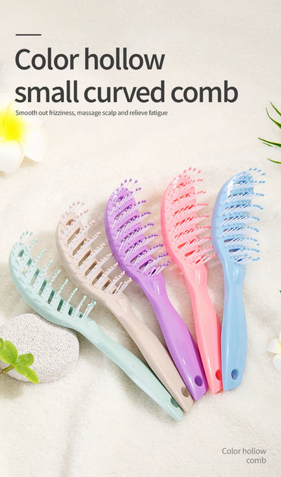 1PCS Small Detangling Wide Teeth Comb Hollow Out Comb for Hair Scalp Massage Anti-static Hairbrush Wet Brush for Salon Hairdress