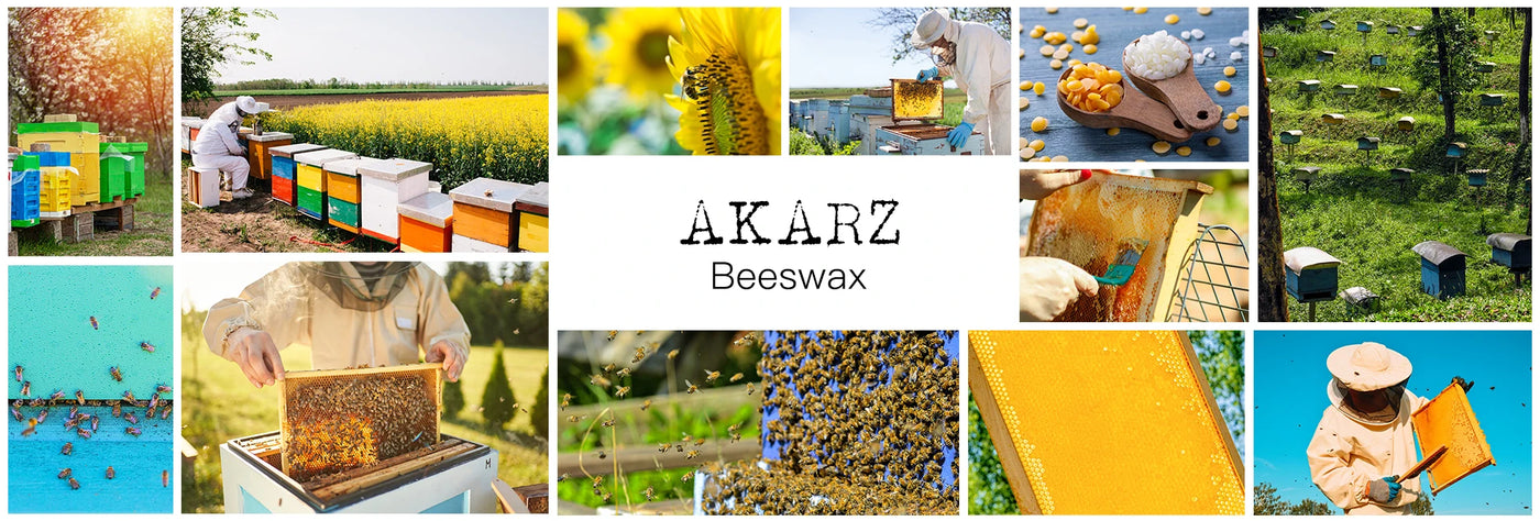 AKARZ 100% Organic Natural Pure Yellow Beeswax Pellet Honey Cosmetic Grade Lipstick Soap Skin Care DIY Raw Material