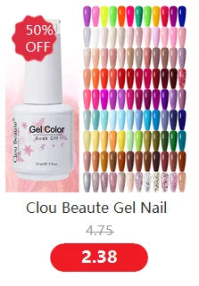 Clou Beaute 8ml Gel Polish Colorful Glitter UV Nail Gel Vernis Semi Permanent Glass Bottle Blue Green White Soak Off Gel Nail