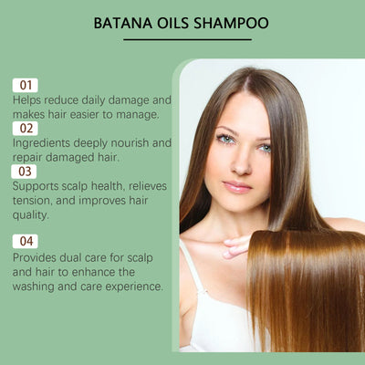Batana Hair Growth Shampoo Anti Loss Restore Damaged Split Hair Nourishing Oil Control Deep Cleansing Hair Regenerating Shampoo